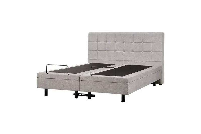 Säädettävä sänky Duke - Harmaa, Musta, Harmaa, musta, 160x200 cm - Huonekalut - Sänky - Moottorisänky
