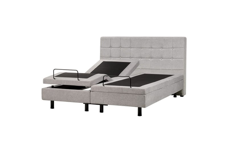 Säädettävä sänky Duke - Harmaa, Musta, Harmaa, musta, 160x200 cm - Huonekalut - Sänky - Sänkykehikot & sängynrungot