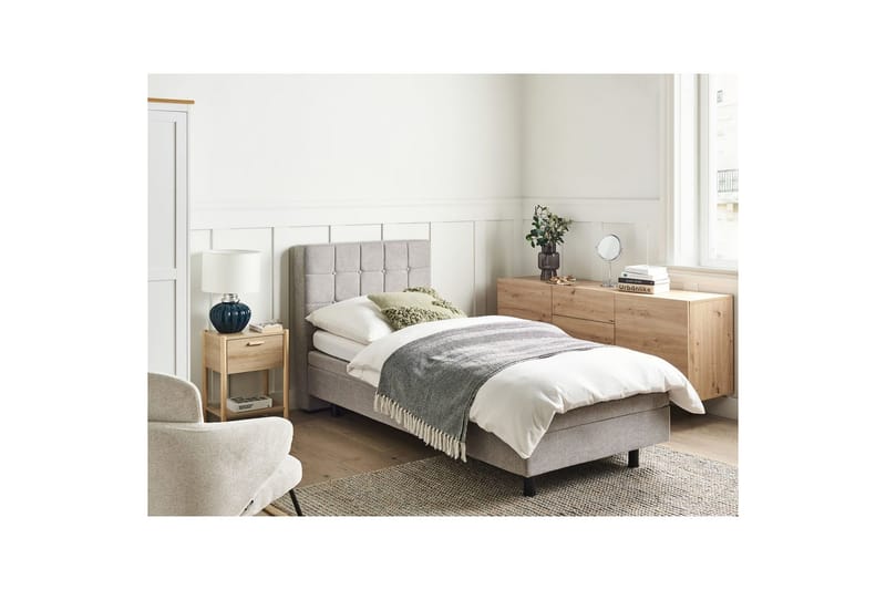 Säädettävä sänky Duke - Harmaa, Musta, Harmaa, musta, 90x200 cm - Huonekalut - Sänky - Sänkykehikot & sängynrungot