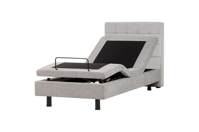 Säädettävä sänky Duke - Harmaa, Musta, Harmaa, musta, 90x200 cm - Huonekalut - Sänky - Sänkykehikot & sängynrungot
