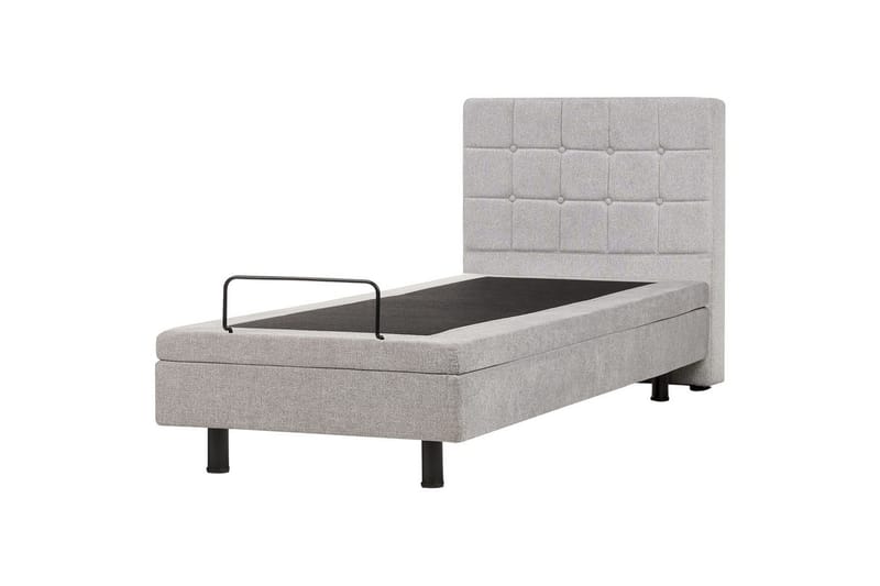 Säädettävä sänky Duke - Harmaa, Musta, Harmaa, musta, 90x200 cm - Huonekalut - Sänky - Sänkykehikot & sängynrungot