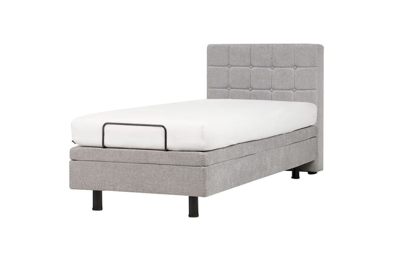 Säädettävä sänky Duke - Harmaa, Musta, Harmaa, musta, 90x200 cm - Huonekalut - Sänky - Sänkykehikot & sängynrungot