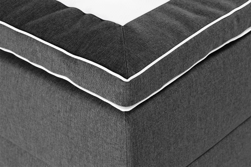 Säilytyssänky Alessia LED-valaistuksella 160x200 cm - Musta - Huonekalut - Sänky - Sänkypaketti