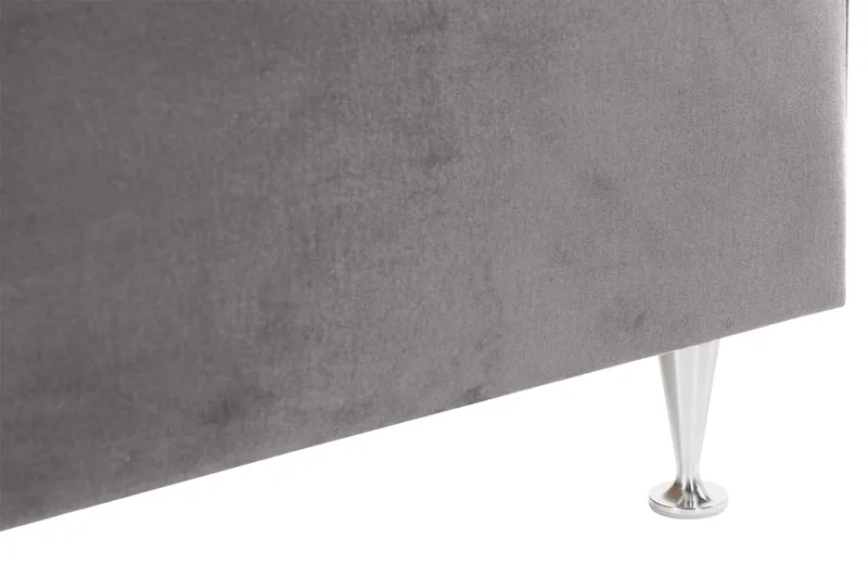 Säilytyssänky Alessia LED-valaistuksella 160x200 cm Sametti - Tummanharmaa - Huonekalut - Sänky - Sänkypaketti