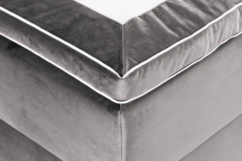 Säilytyssänky Alessia LED-valaistuksella 160x200 cm Sametti - Tummanharmaa - Huonekalut - Sänky - Sänkypaketti