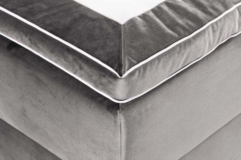 Säilytyssänky Alessia LED-valaistuksella 160x200 cm Sametti - Tummanharmaa - Huonekalut - Sänky - Sänkypaketti