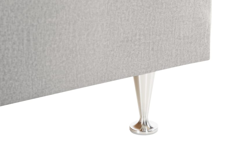 Säilytyssänky Alessia LED-valaistuksella 160x200 cm Sametti - Vaaleanharmaa - Huonekalut - Sänky - Sänkypaketti