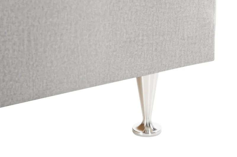 Säilytyssänky Alessia LED-valaistuksella 160x200 cm Sametti - Vaaleanharmaa - Huonekalut - Sänky - Sänkypaketti