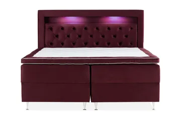 Säilytyssänky Alessia LED-valaistuksella 160x200 cm Sametti
