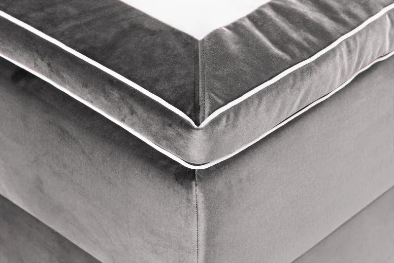 Säilytyssänky Alessia LED-valaistuksella 180x200 cm Sametti - Tummanharmaa - Huonekalut - Sänky - Jenkkisängyt