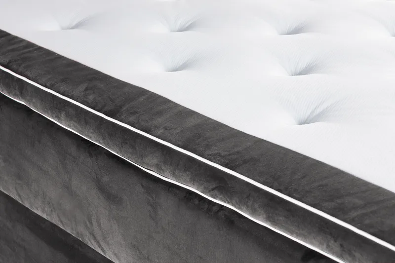 Säilytyssänky Alessia LED-valaistuksella 180x200 cm Sametti - Tummanharmaa - Huonekalut - Sänky - Jenkkisängyt