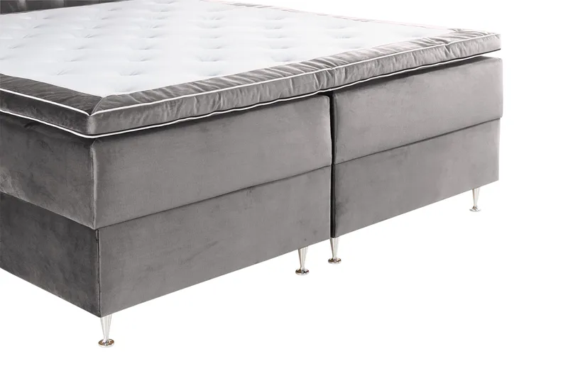 Säilytyssänky Alessia LED-valaistuksella 180x200 cm Sametti - Tummanharmaa - Huonekalut - Sänky - Sänkypaketti