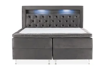 Säilytyssänky Alessia LED-valaistuksella 180x200 cm Sametti