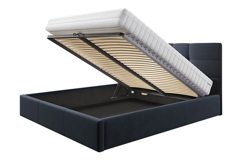 Säilytyssänky Arellano 160x200 cm - Harmaa - Huonekalut - Sänky - Sänkykehikot & sängynrungot