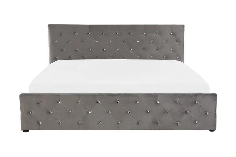 Säilytyssänky Bovelles 180x200 cm, Sametti/Harmaa