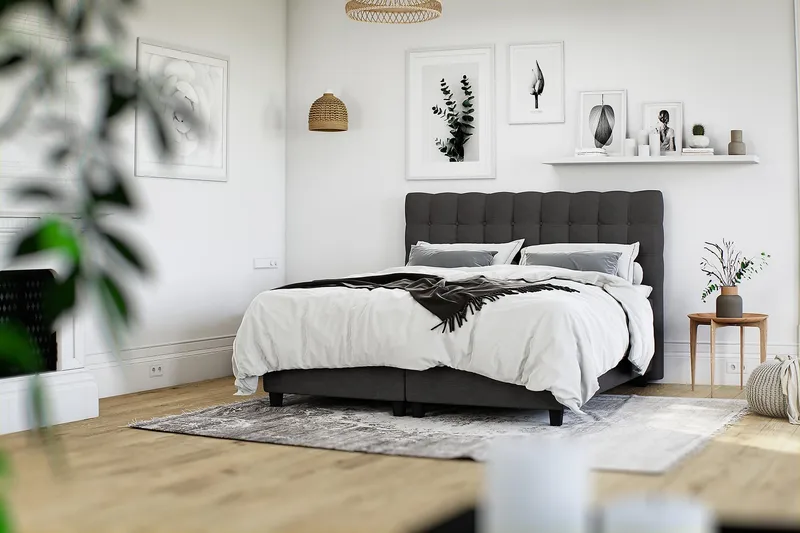 Säilytyssänky Boxford 120x200 - Tummanharmaa - Huonekalut - Sänky - Parisänky