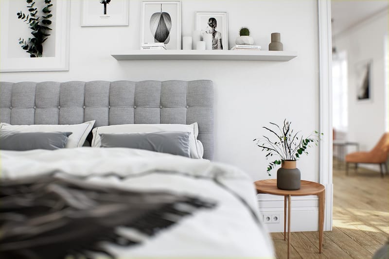 Säilytyssänky Boxford 120x200 - Vaaleanharmaa - Huonekalut - Sänky - Jenkkisängyt