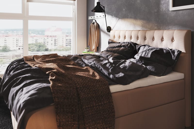 Säilytyssänky Boxy 180x200 cm Beige - Huonekalut - Sänky - Runkopatjasängyt