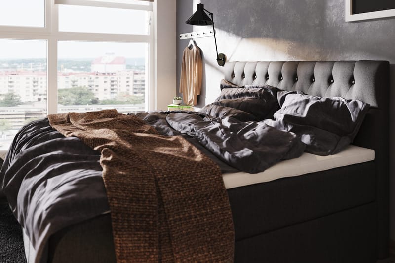 Säilytyssänky Boxy 180x200 cm Musta/Harmaa - Huonekalut - Sänky - Runkopatjasängyt