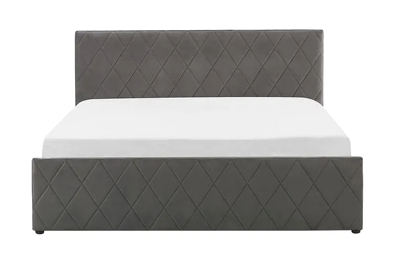 Säilytyssänky Cabariot 140x200 cm, Sametti/Harmaa