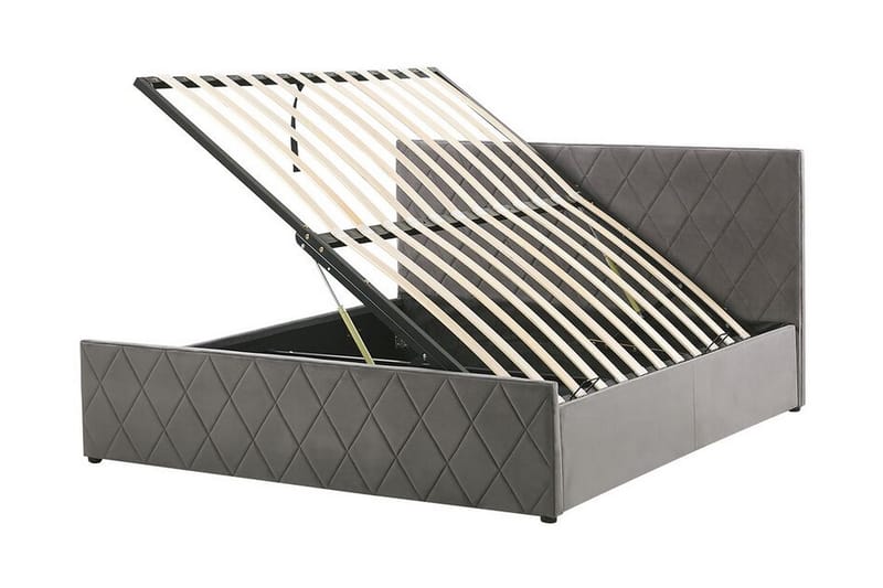 Säilytyssänky Cabariot 140x200 cm - Sametti/Harmaa - Huonekalut - Sänky - Sänkykehikot & sängynrungot