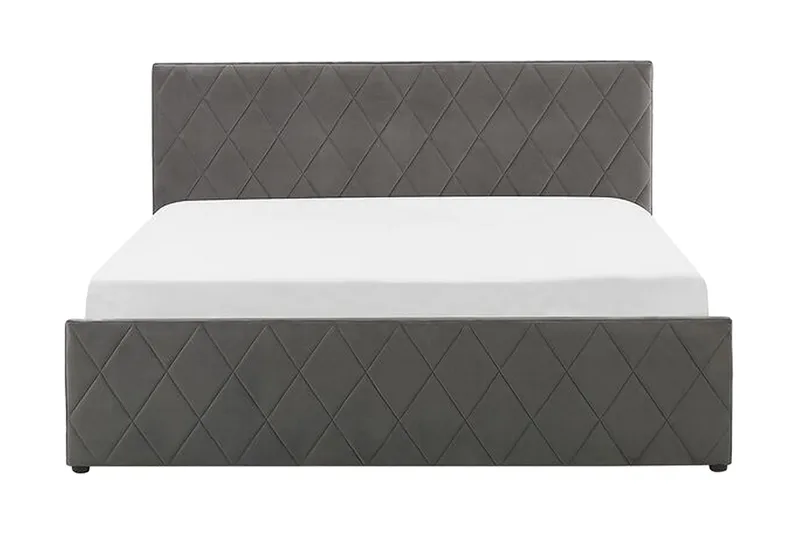 Säilytyssänky Cabariot 160x200 cm, Sametti/Harmaa