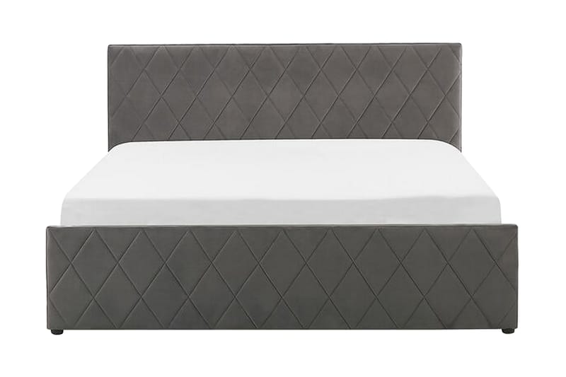 Säilytyssänky Cabariot 160x200 cm, Sametti/Harmaa