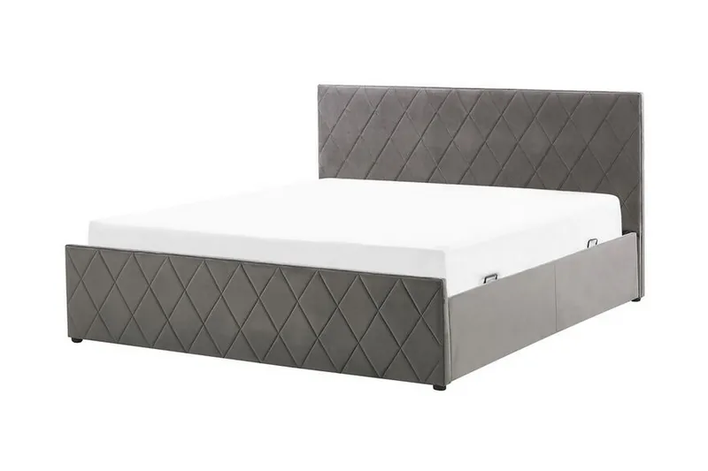 Säilytyssänky Cabariot 180x200 cm - Sametti/Harmaa - Huonekalut - Sänky - Sänkykehikot & sängynrungot