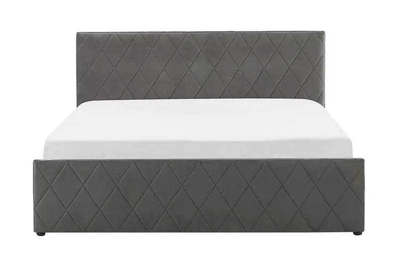 Säilytyssänky Cabariot 180x200 cm, Sametti/Harmaa