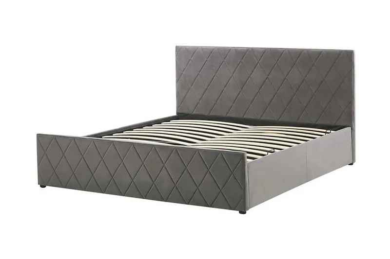 Säilytyssänky Cabariot 180x200 cm - Sametti/Harmaa - Huonekalut - Sänky - Sänkykehikot & sängynrungot