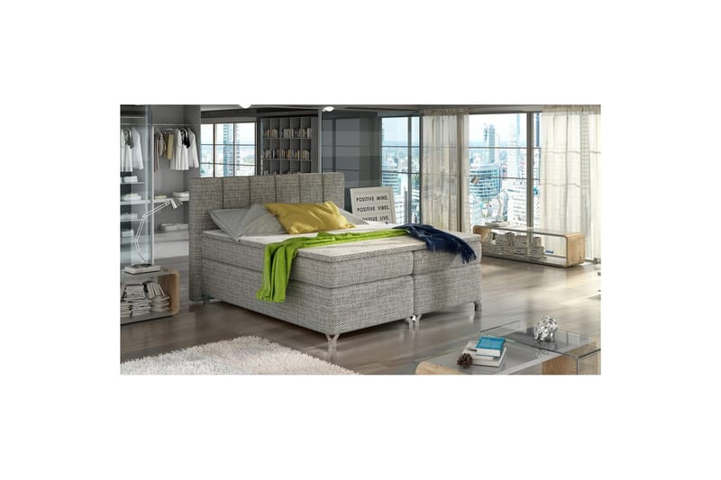 Säilytyssänky Eltap Basilio - Berlin 01, Harmaa, 140x200 cm - Huonekalut - Sänky - Sängyt säilytystilalla