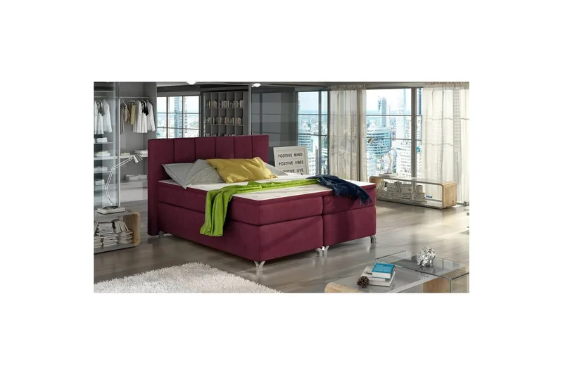Säilytyssänky Eltap Basilio - Rivera 59, Punainen, 180x200 cm - Huonekalut - Sänky - Sängyt säilytystilalla