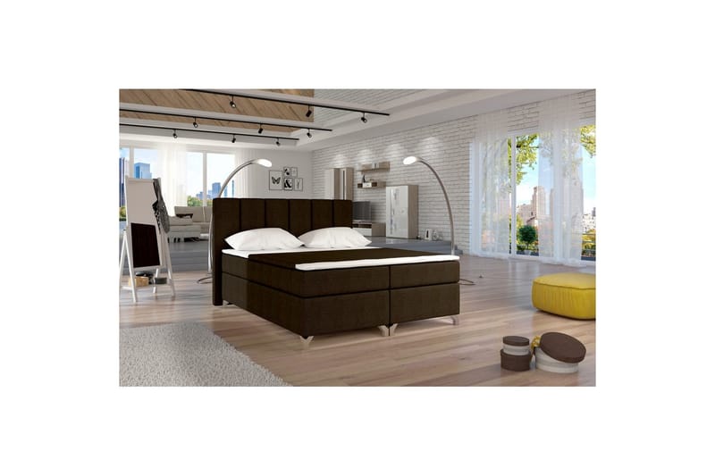 Säilytyssänky Eltap Basilio - Sawana 26, Ruskea, 160x200 cm - Huonekalut - Sänky - Sängyt säilytystilalla