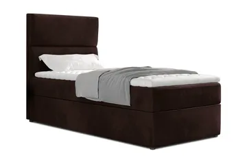 Säilytyssänky Lomagna 90x200 cm Pystyommel - Ruskea - Huonekalut - Sänky - Sängyt säilytystilalla