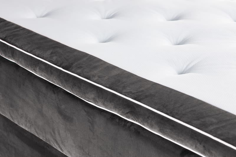 Säilytyssänky Monopoli LED-valaistuksella 160x200 cm Sametti - Tummanharmaa - Huonekalut - Sänky - Sänkypaketti