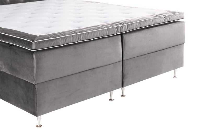 Säilytyssänky Monopoli LED-valaistuksella 160x200 cm Sametti - Tummanharmaa - Huonekalut - Sänky - Sänkypaketti