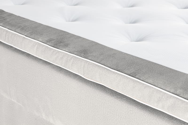 Säilytyssänky Monopoli LED-valaistuksella 160x200 cm Sametti - Vaaleanharmaa - Huonekalut - Sänky - Sänkypaketti