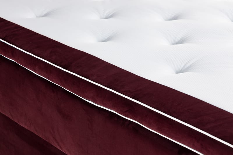 Säilytyssänky Monopoli LED-valaistuksella 160x200 cm Sametti - Punainen - Huonekalut - Sänky - Sänkypaketti