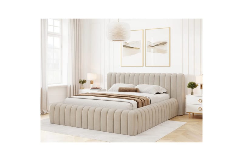 Sängram & Sängstomme Eltap Beige 140x200 DEL - Huonekalut - Sänky - Sänkykehikot & sängynrungot