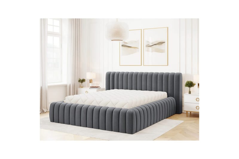 Sängram & Sängstomme Eltap Mörkgrå 160x200 DEL - Huonekalut - Sänky - Sänkykehikot & sängynrungot
