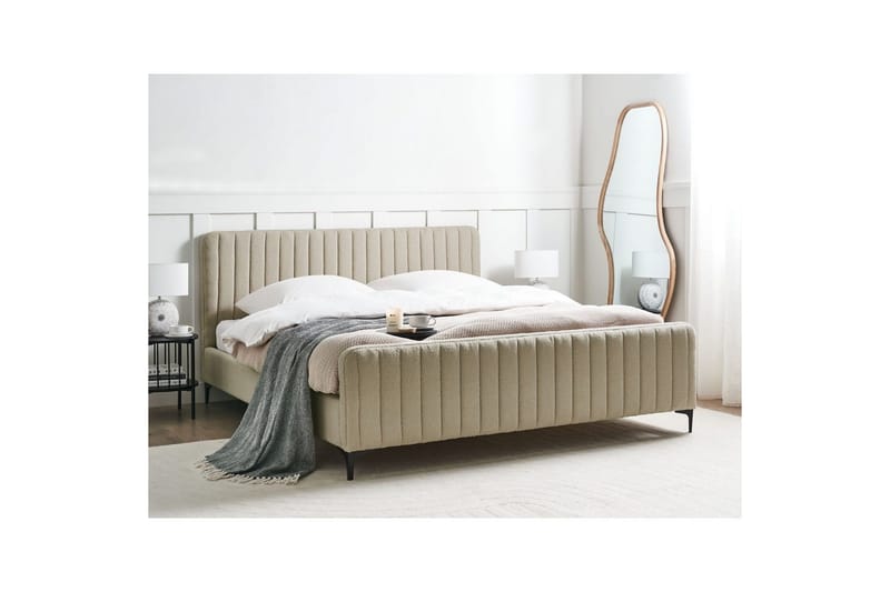 Sängram Beige, Svart 180x200 - Huonekalut - Sänky - Sänkykehikot & sängynrungot
