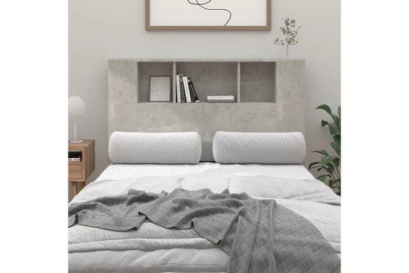beBasic Sängynpääty säilytystilalla betoninharmaa 120x18,5x104,5 cm - Harmaa - Huonekalut - Sänky - Sängyn lisävarusteet & sängynpäädyt - Sängynpääty