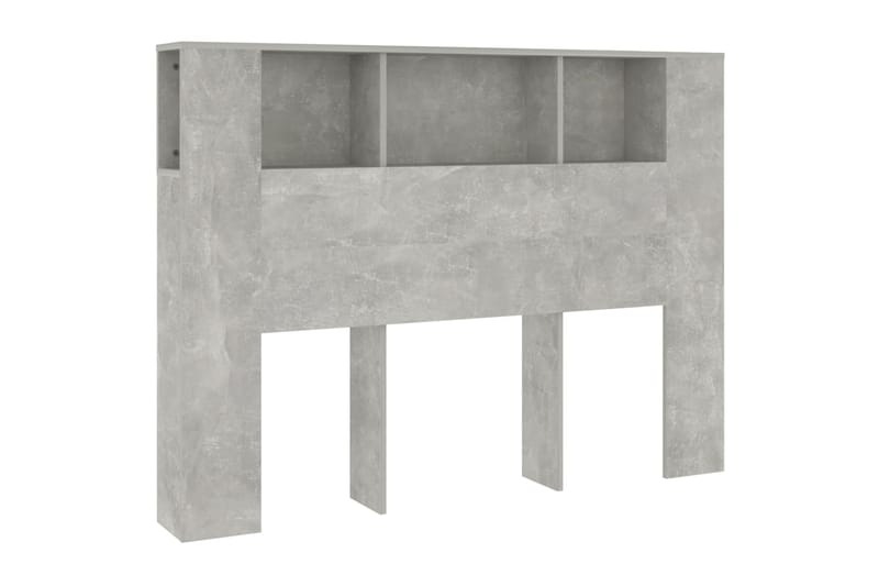 beBasic Sängynpääty säilytystilalla betoninharmaa 140x18,5x104,5 cm - Harmaa - Huonekalut - Sänky - Sängyn lisävarusteet & sängynpäädyt - Sängynpääty