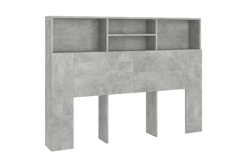 beBasic Sängynpääty säilytystilalla betoninharmaa 140x19x103,5 cm - Harmaa - Huonekalut - Sänky - Sängyn lisävarusteet & sängynpäädyt - Sängynpääty