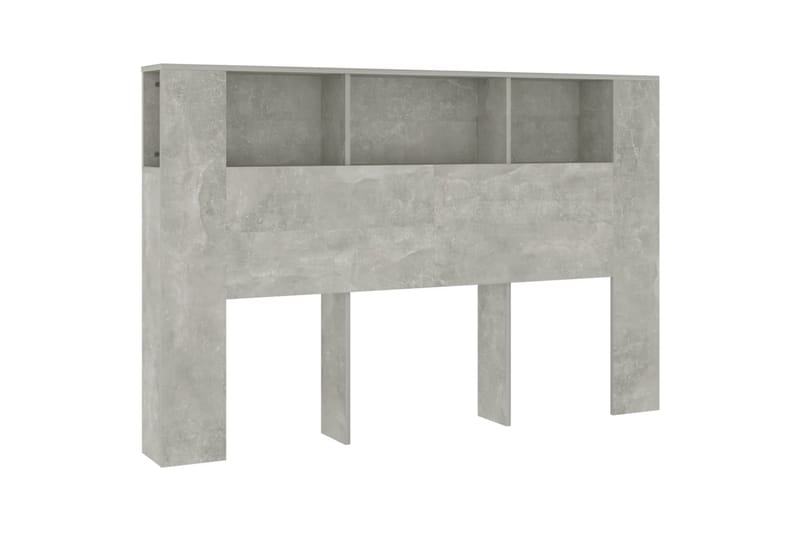 beBasic Sängynpääty säilytystilalla betoninharmaa 160x18,5x104,5 cm - Harmaa - Huonekalut - Sänky - Sängyn lisävarusteet & sängynpäädyt - Sängynpääty