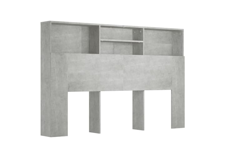 beBasic Sängynpääty säilytystilalla betoninharmaa 160x19x103,5 cm - Harmaa - Sängynpääty