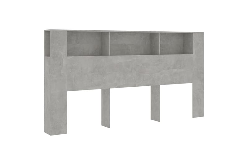 beBasic Sängynpääty säilytystilalla betoninharmaa 200x18,5x104,5 cm - Harmaa - Huonekalut - Sänky - Sängyn lisävarusteet & sängynpäädyt - Sängynpääty
