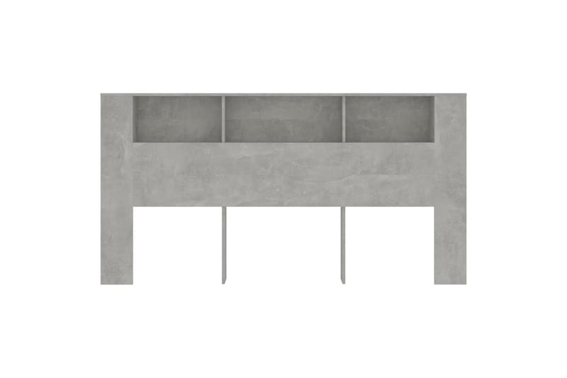 beBasic Sängynpääty säilytystilalla betoninharmaa 200x18,5x104,5 cm - Harmaa - Huonekalut - Sänky - Sängyn lisävarusteet & sängynpäädyt - Sängynpääty