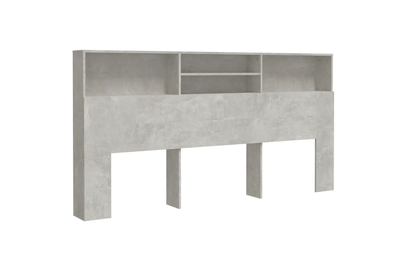 beBasic Sängynpääty säilytystilalla betoninharmaa 200x19x103,5 cm - Harmaa - Huonekalut - Sänky - Sängyn lisävarusteet & sängynpäädyt - Sängynpääty