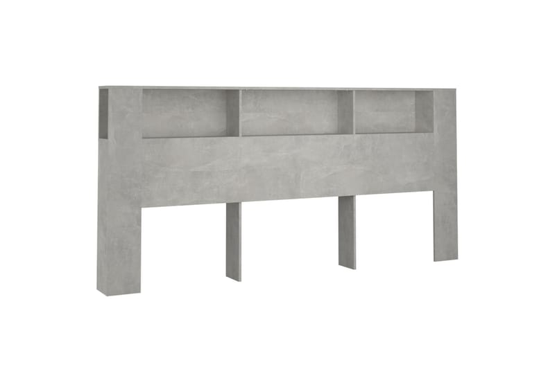 beBasic Sängynpääty säilytystilalla betoninharmaa 220x18,5x104,5 cm - Harmaa - Huonekalut - Sänky - Sängyn lisävarusteet & sängynpäädyt - Sängynpääty